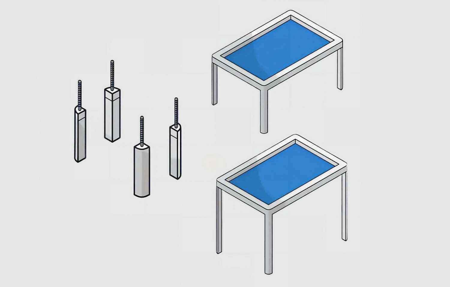Bar height leg extenders for adjustable board game table height
