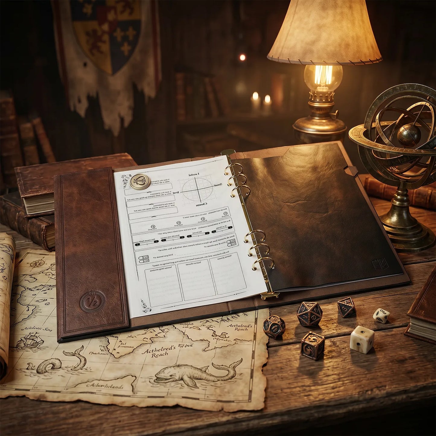 Binder divider in use for organizing notes and sections