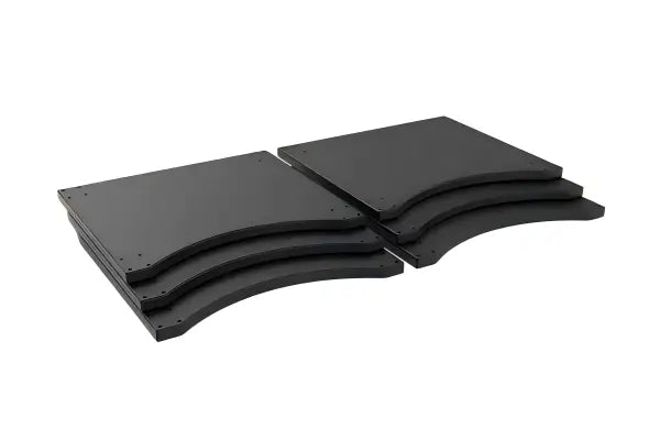 Black 6 pack of BoxThrone bases for modular board game storage shelving