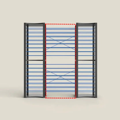 Blue BoxDuke board game storage shelves for organizing tabletop game collections
