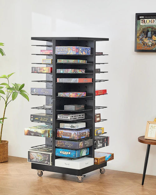 Rolling Board Game Storage Rack