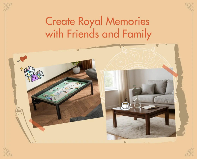 BoxKing Gaming promotional banner – gaming tables and board game storage
