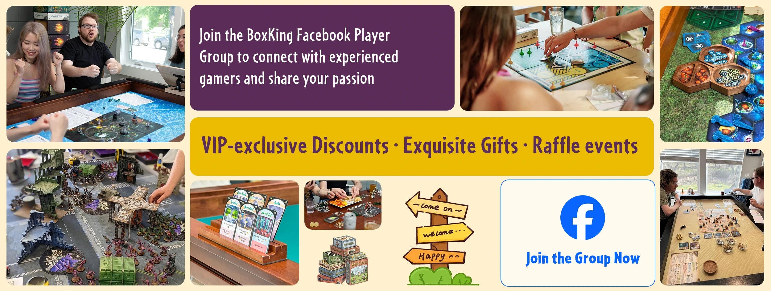 Join the BoxKing Facebook PlayerGroup to connect with experiencedgamers and share your passion