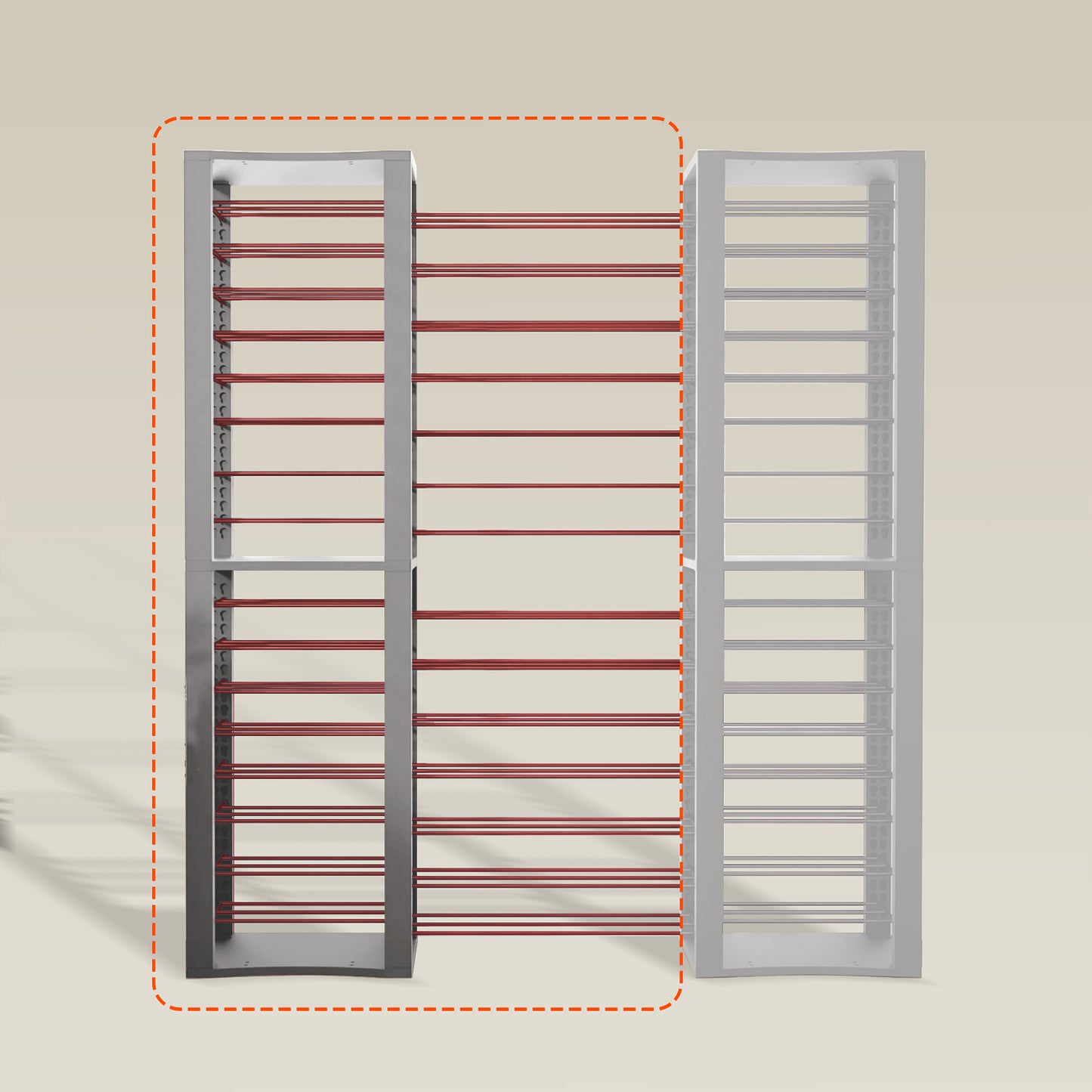 BoxThrone Expansion + 14 extra wide shelves + 16 shelves