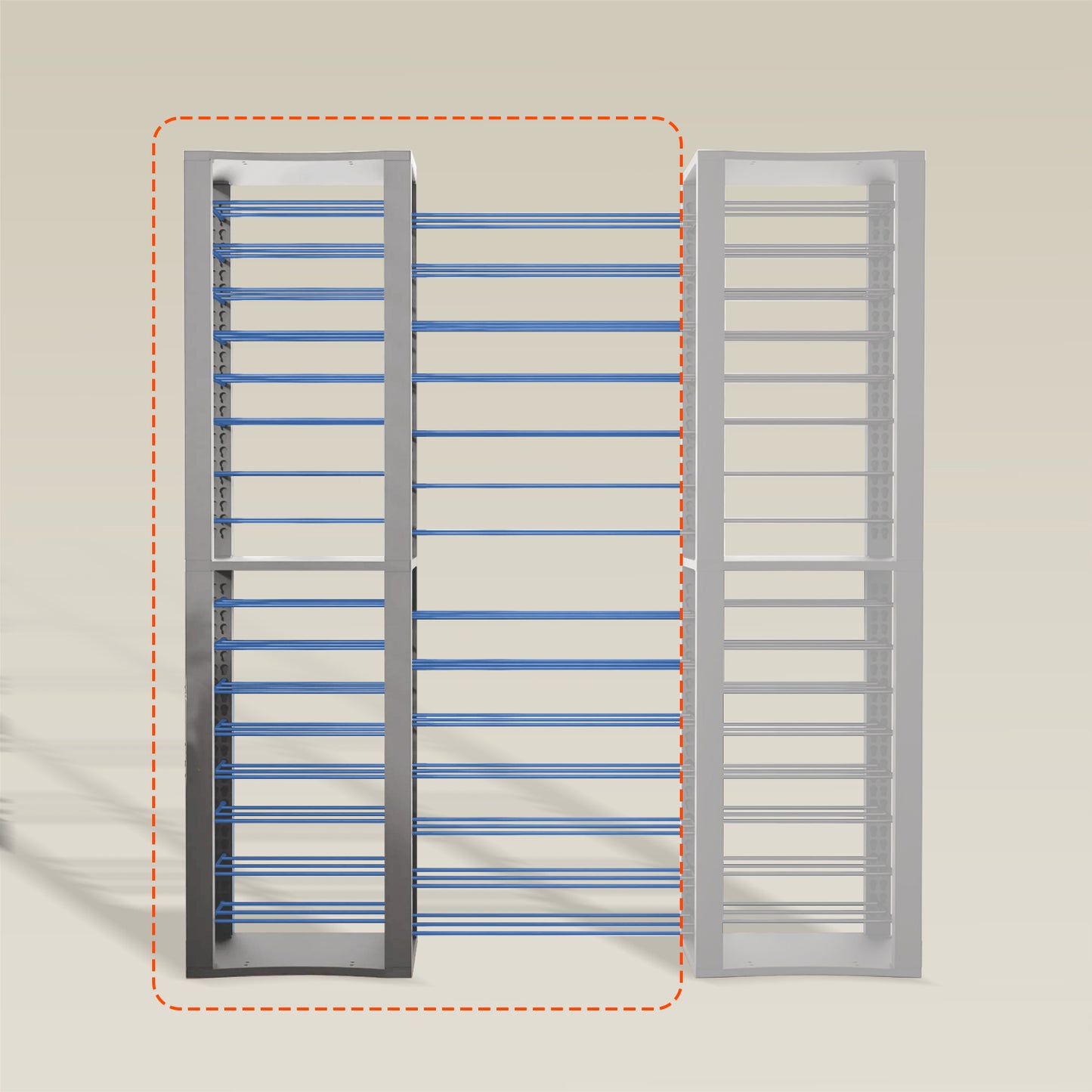 BoxThrone Expansion + 14 extra wide shelves + 16 shelves