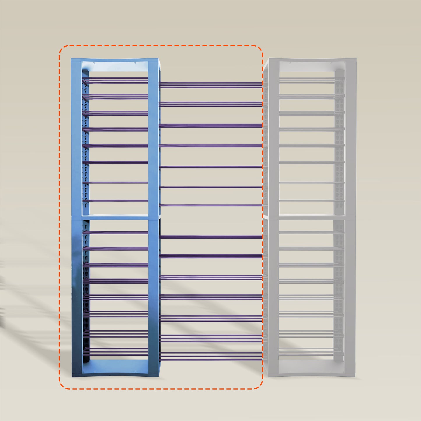 BoxThrone Expansion + 14 extra wide shelves + 16 shelves