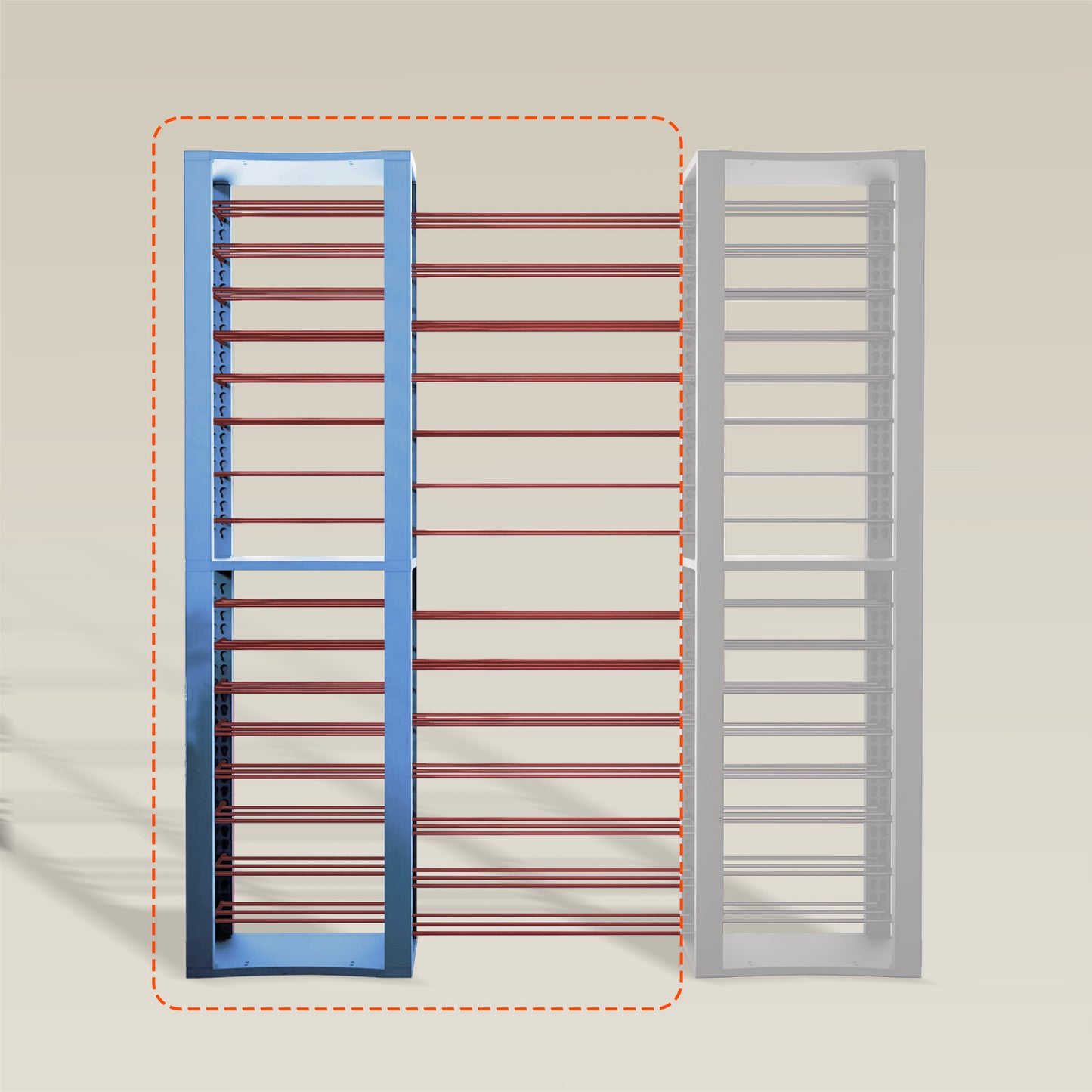 BoxThrone Expansion + 14 extra wide shelves + 16 shelves