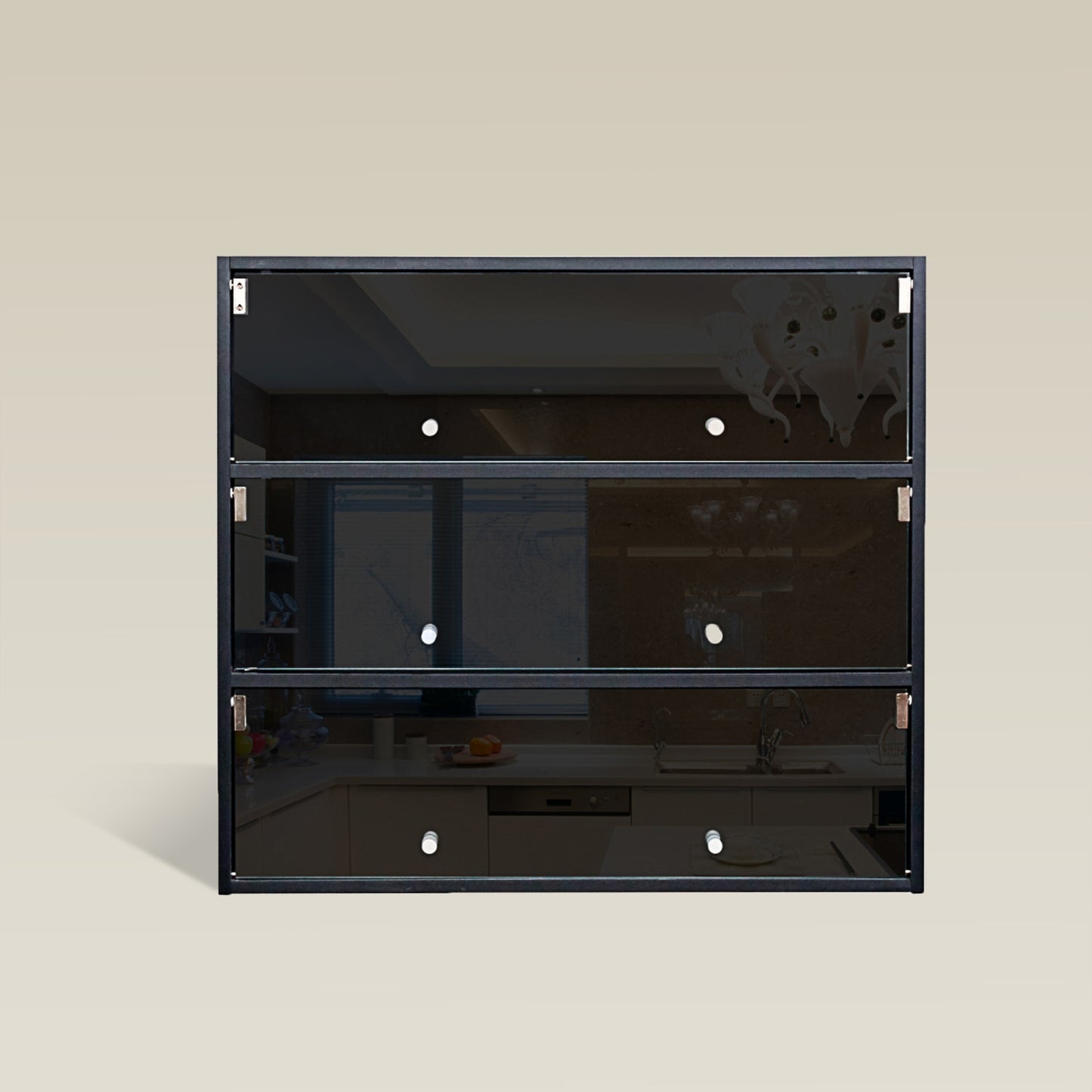 RGB LED Glass Cabinet-3 Tiers