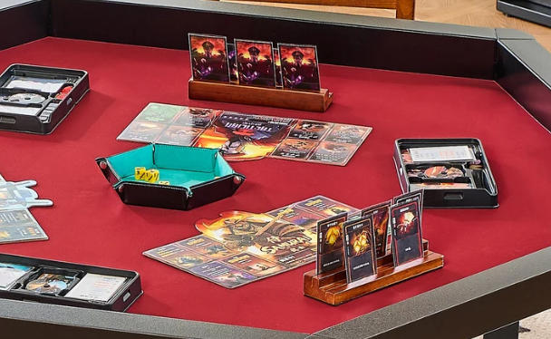 Board game card holder for organizing playing cards during tabletop gaming sessions