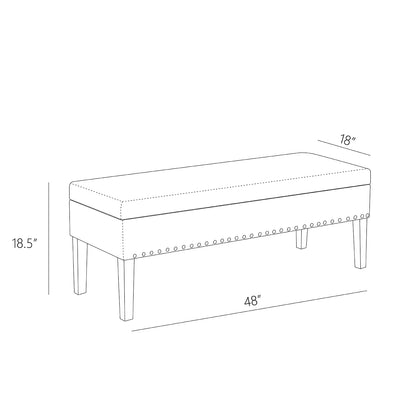 CloudBench – Velvet Storage Bench