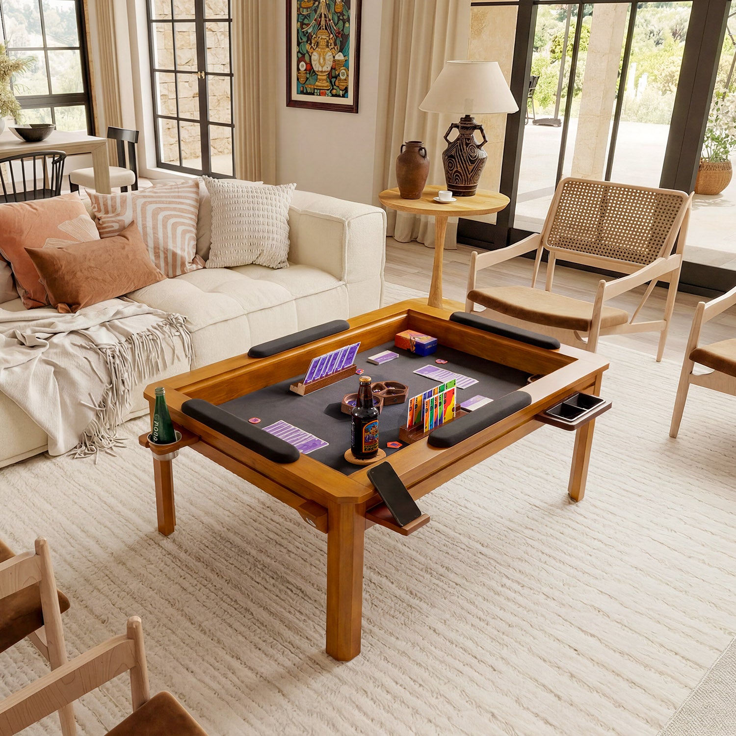 Wooden Coffee Gaming Table With Topper – BoxKing