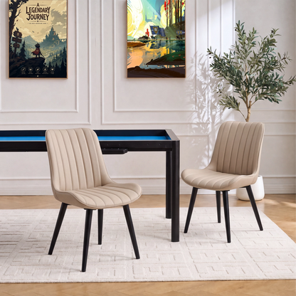 Upholstered gaming table chairs for board game sessions