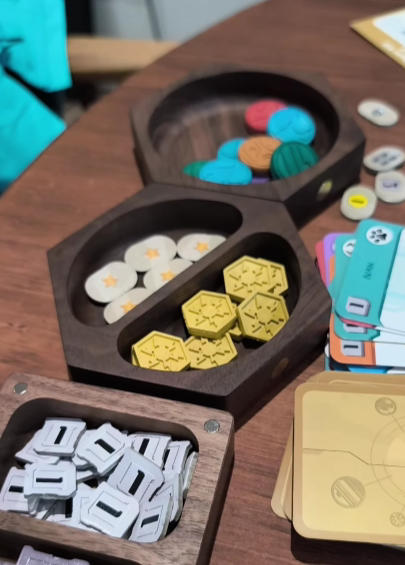 Magnetic Wood Token Trays