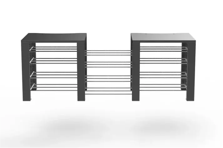 Double ShortThrone with 12 shelves for modular board game storage and organization