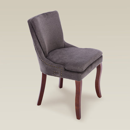 Double-Cushioned Chenille Chairs (Set of 2)