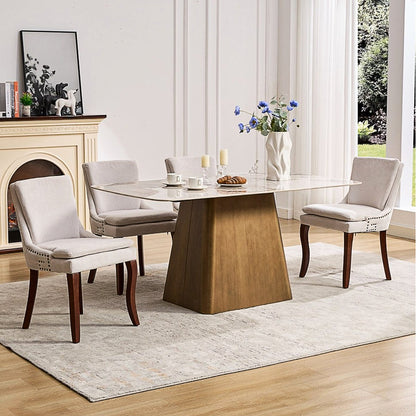 Double-Cushioned Chenille Chairs (Set of 2)