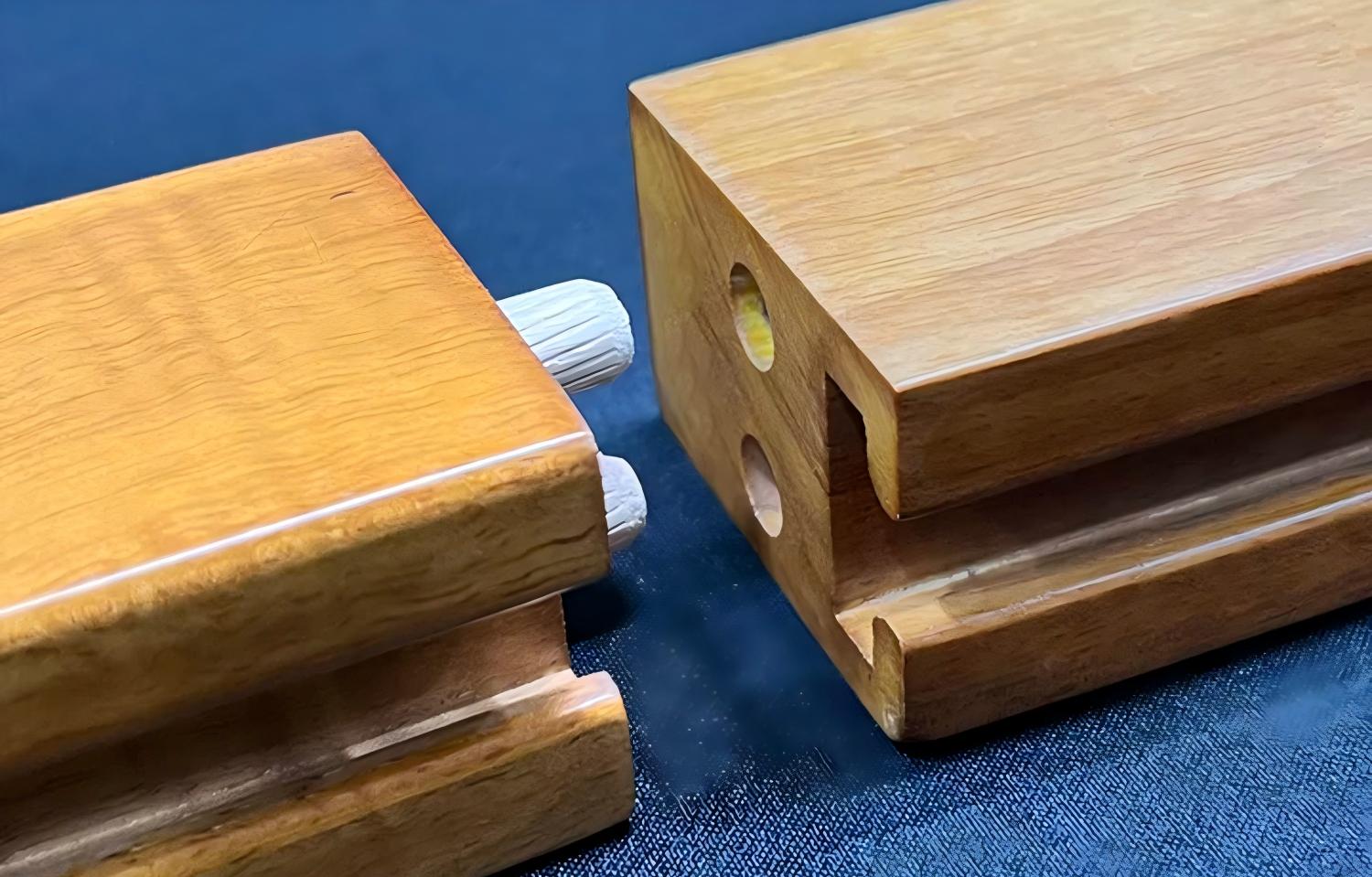 Foldable Modular Wooden Gaming Desktop – BoxKing – detail view