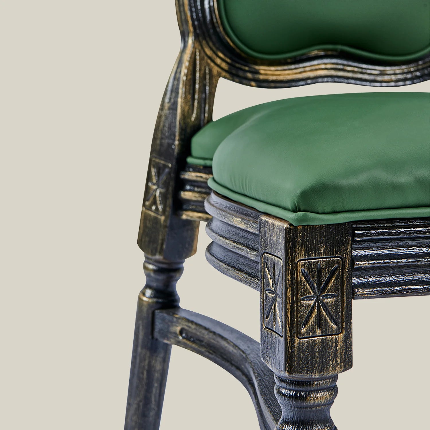French Vintage Upholstered Dining Chair