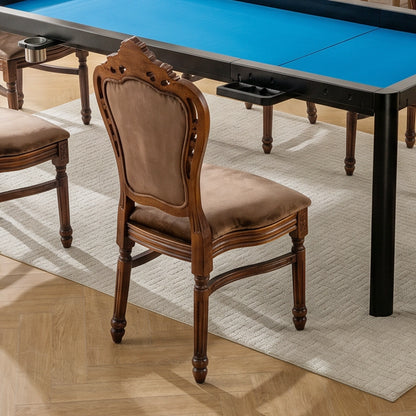 French Vintage Upholstered Dining Chair brown