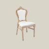 French Vintage Upholstered Dining Chair white