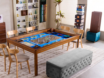 Stylish home game room ideas with board game storage and gaming furniture