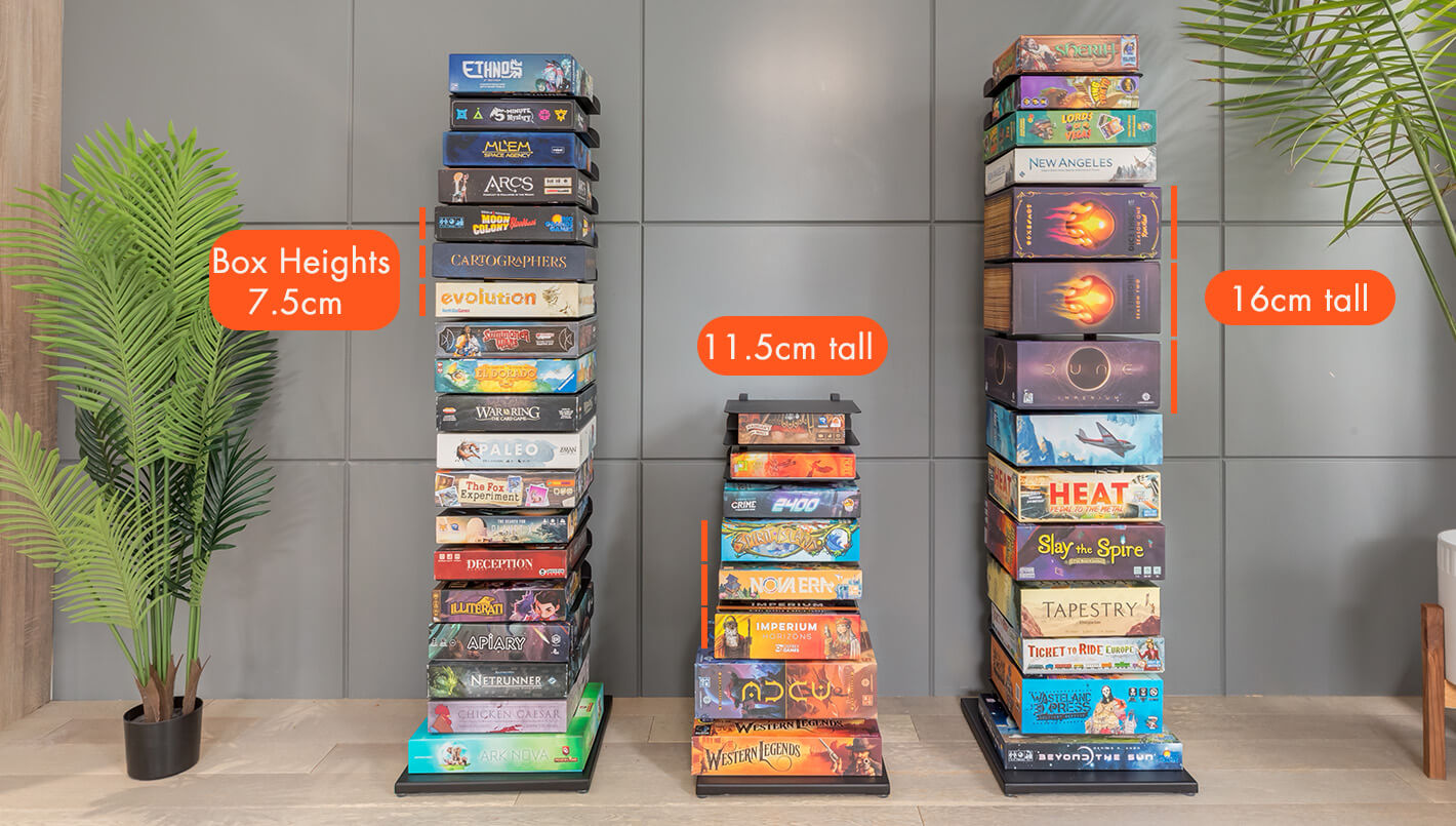GamePillar Adjustable Board Game Tower - detail view | BoxKing Gaming