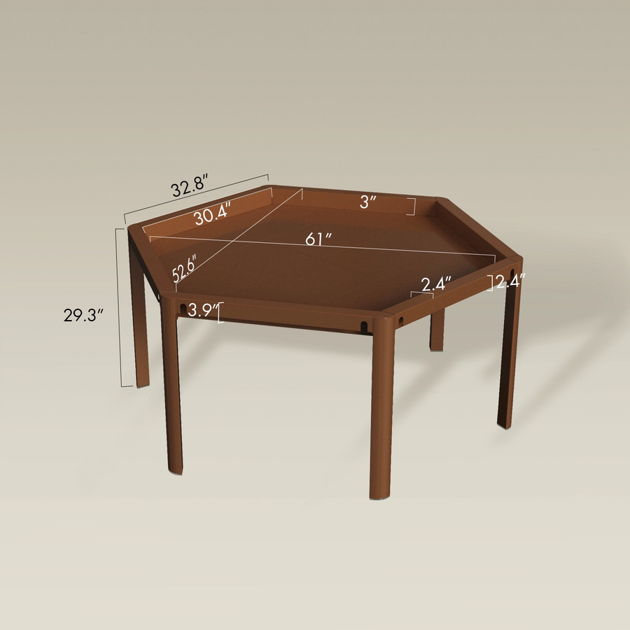 Removable Dining Topper for Ironside HEX Game Table