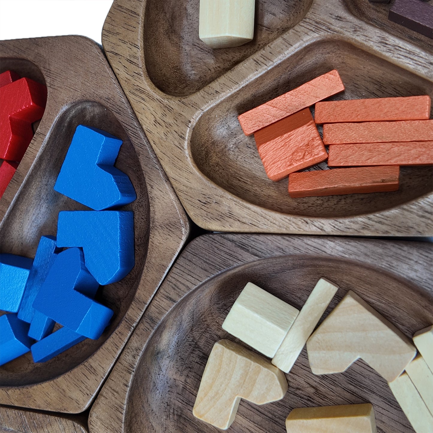 Hexagon Wooden Magnetic Trays