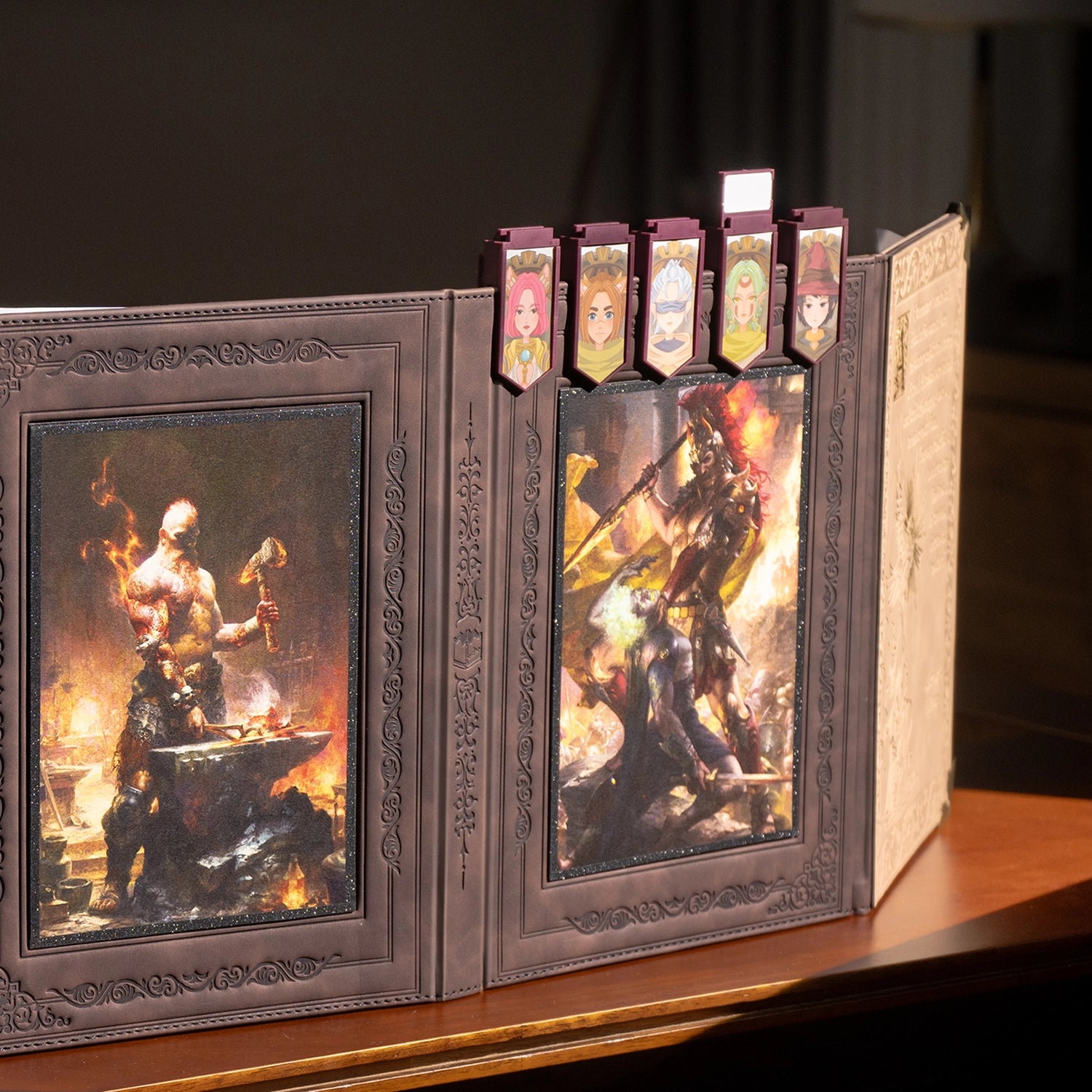 DM screen with initiative tracker system