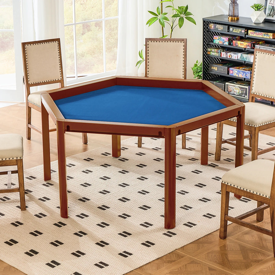 Ironside HEX Game Table-BoxKing Gaming-Bravest Brown-Murky Blue-BoxKing