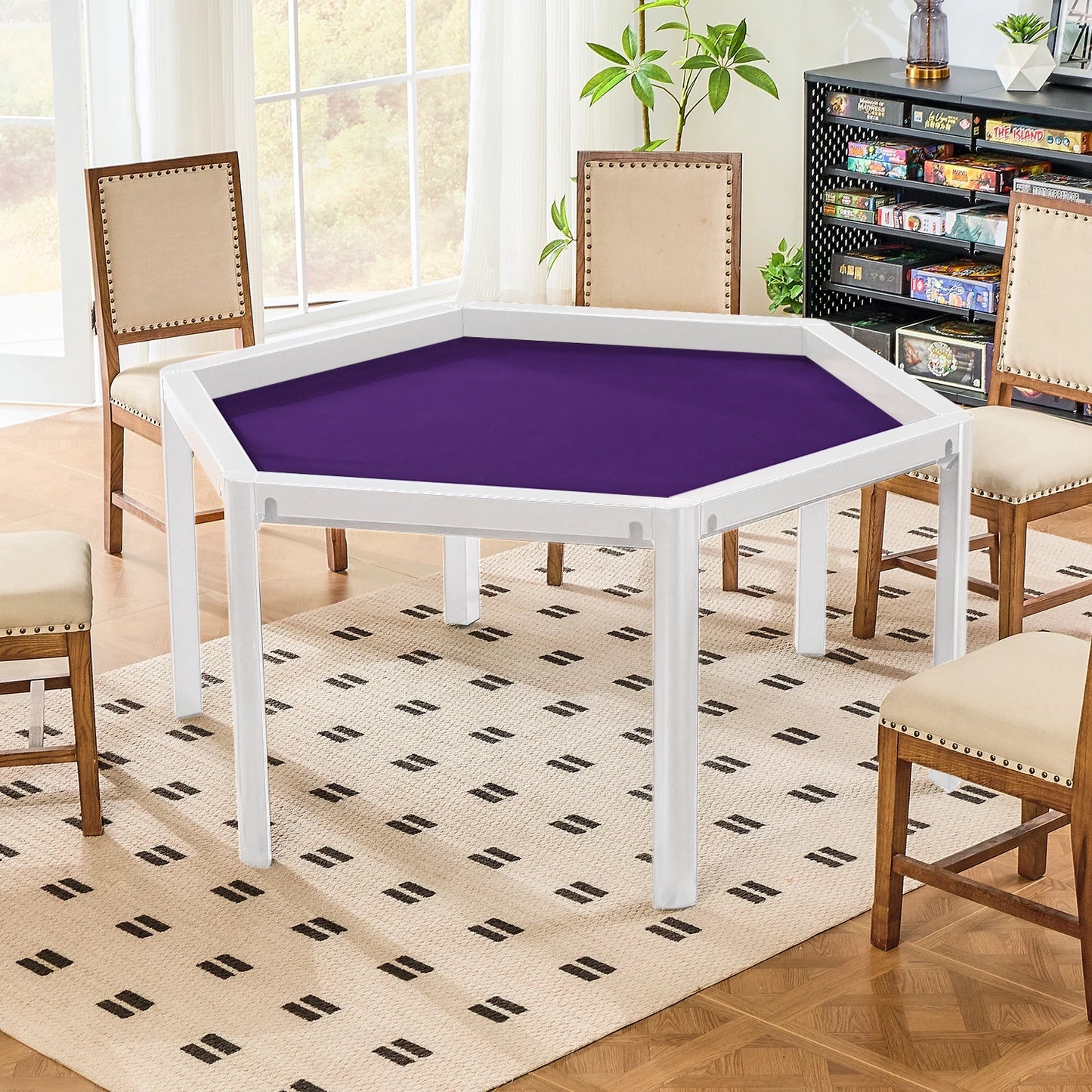 ironside-white-hex-game-table-with-purple-playmat