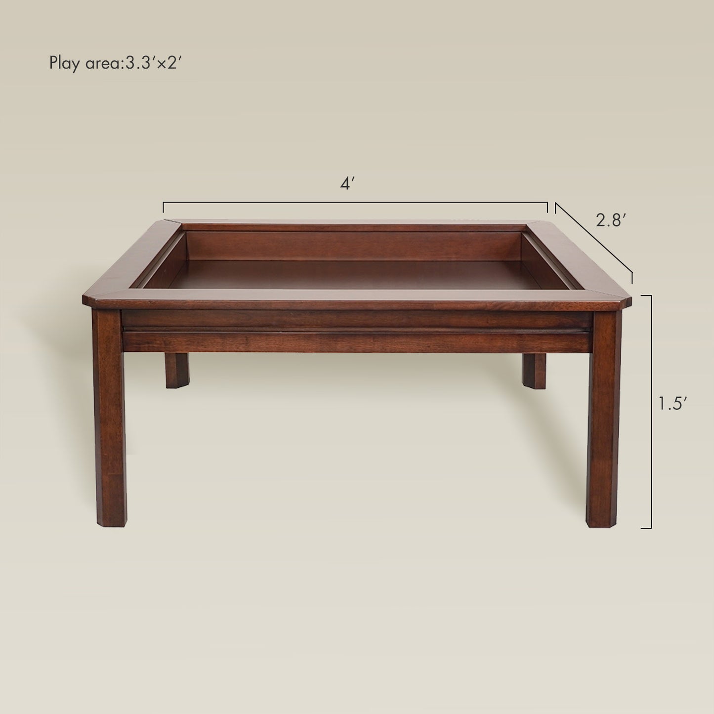 Kingswood：Wooden Coffee Table（2.8'×4.0'）