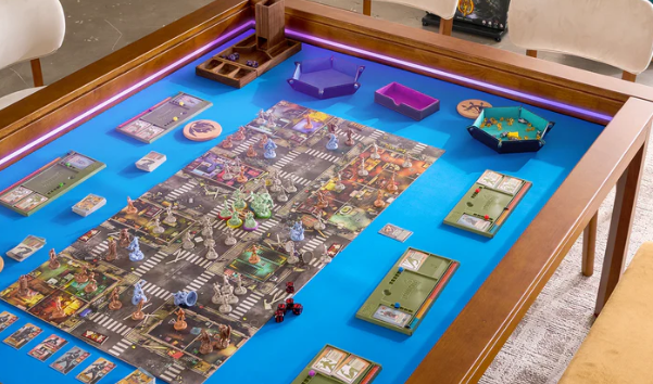 LED Kingswood (3×5'): The Royal Game Table – lifestyle photo | BoxKing Gaming
