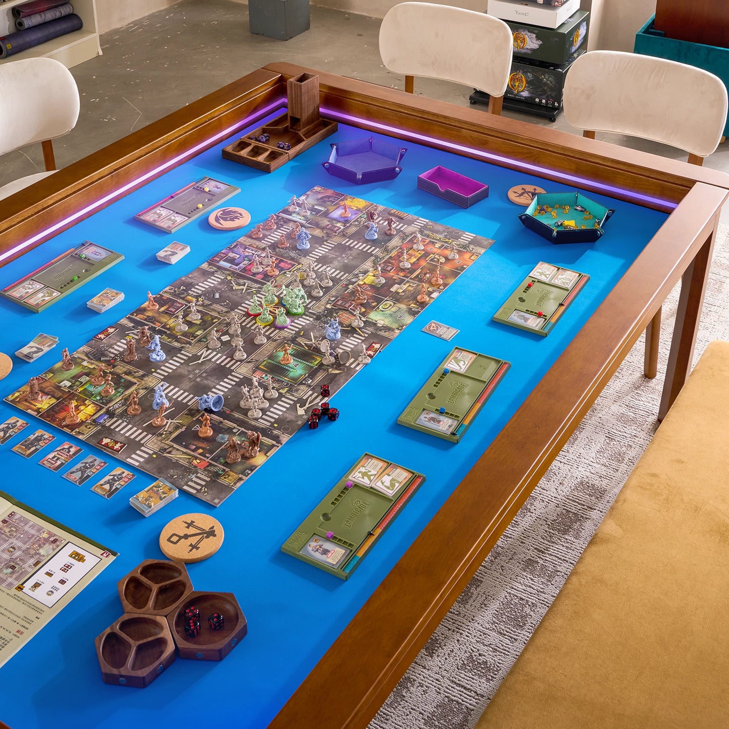 LED Kingswood (4×6'): The Royal Game Table by BoxKing Gaming