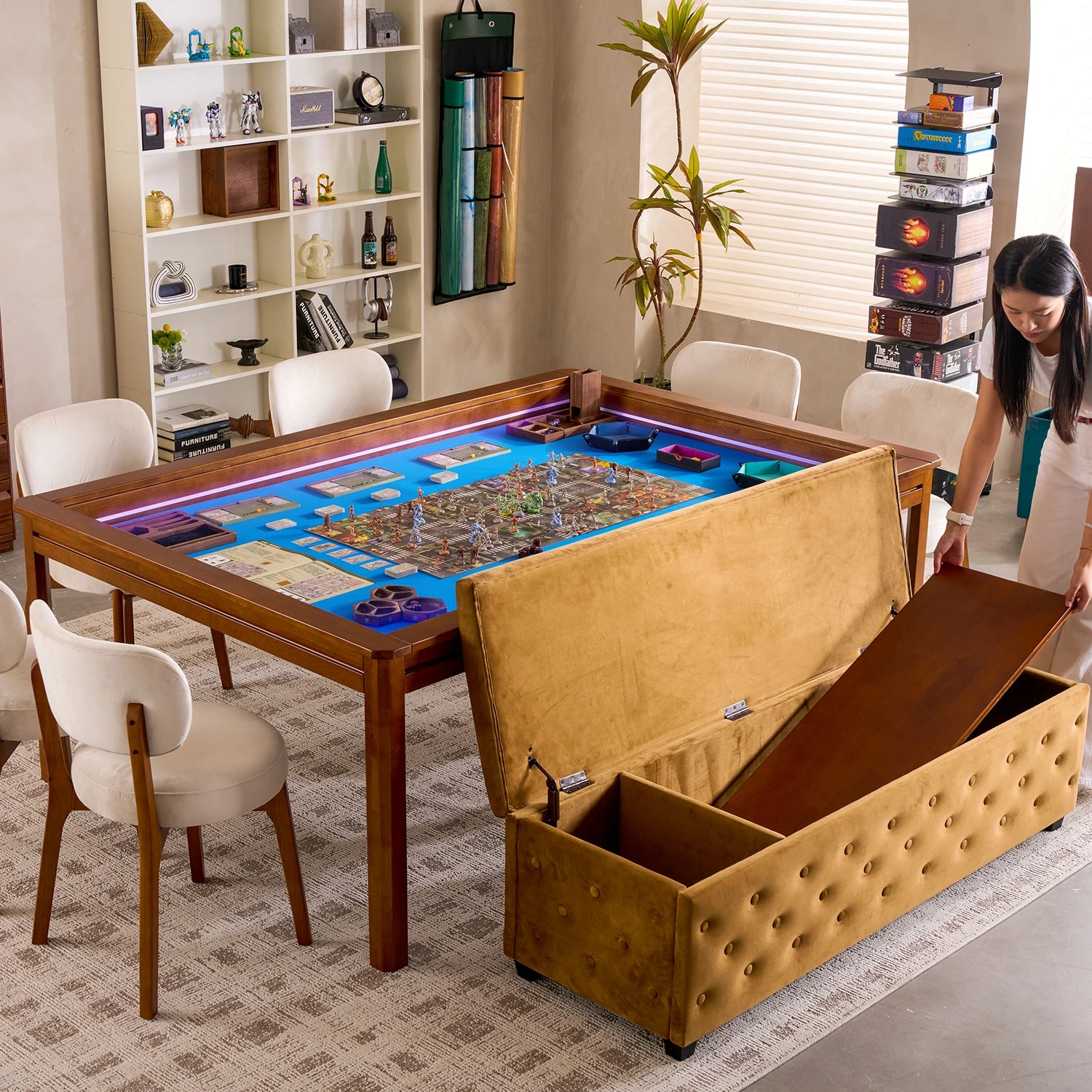 LED Kingswood (4×6'): The Royal Game Table by BoxKing Gaming