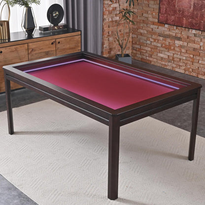 LED Kingswood (4×6'): The Royal Game Table in Yes / Opulent Oak | BoxKing Gaming