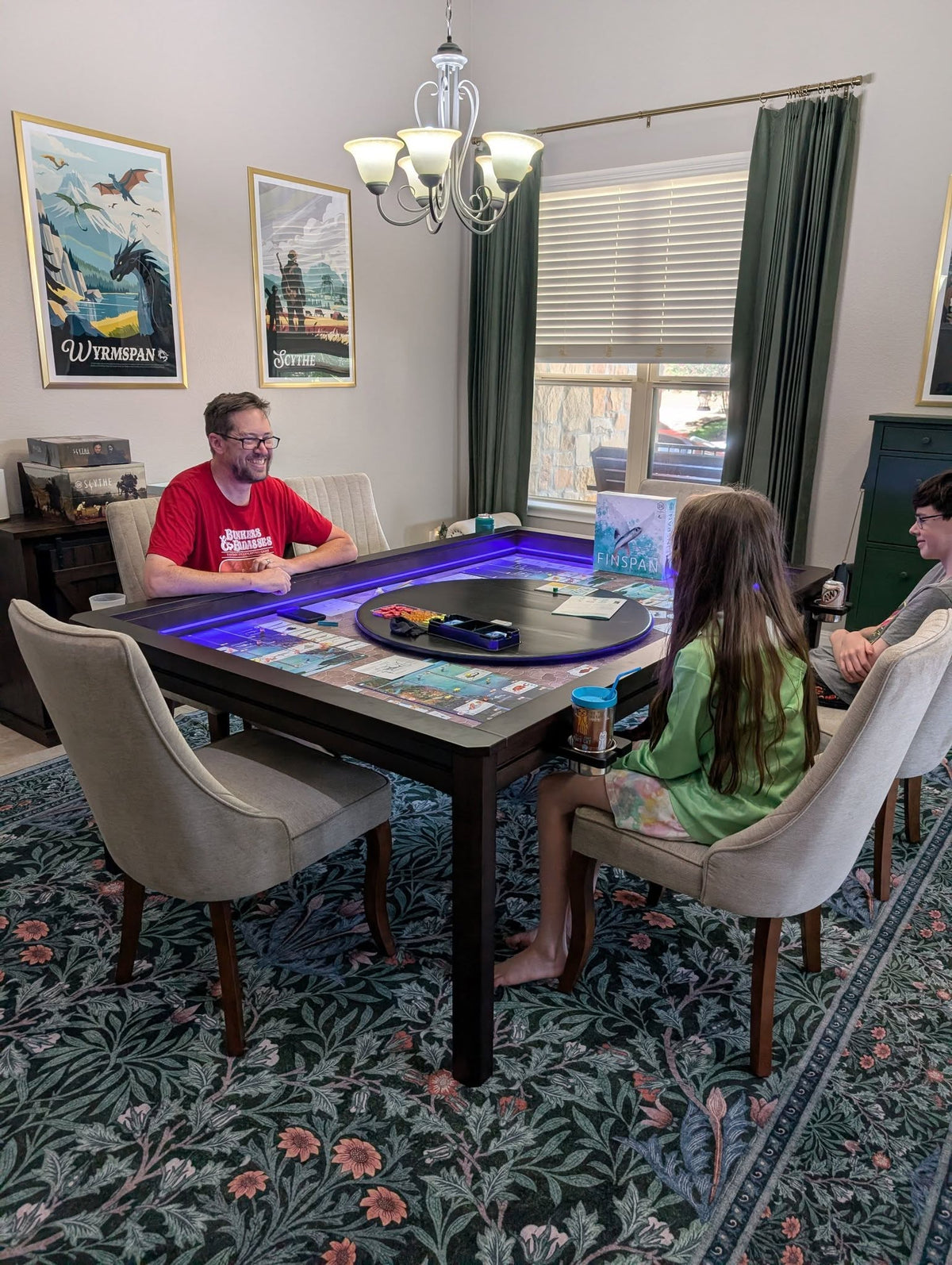 LED Kingswood (3×5'): The Royal Game Table with Topper