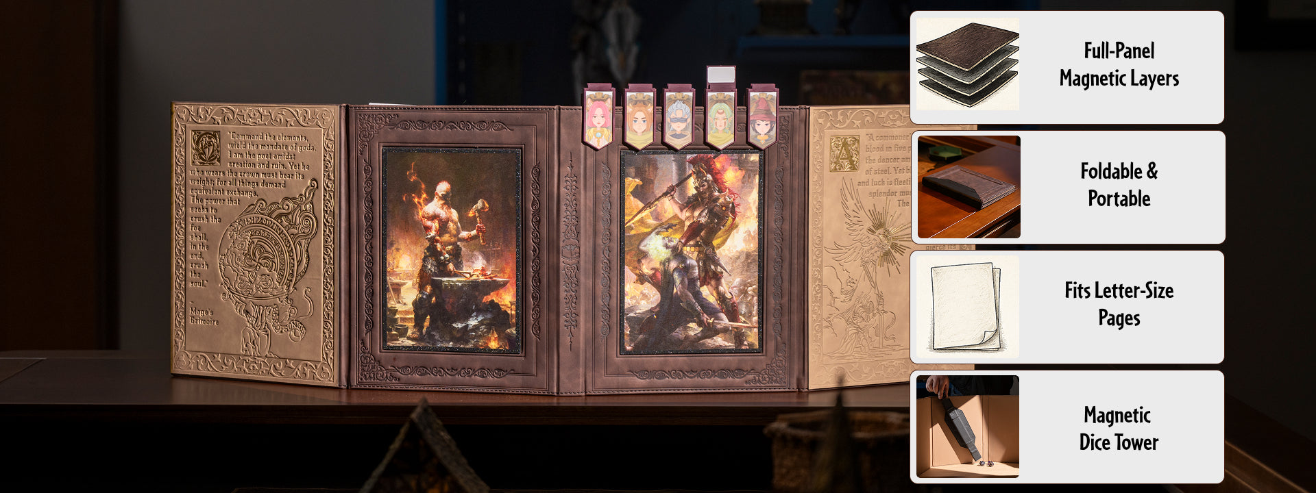 Magnetic DM for tabletop RPG gaming tables and Dungeon Master accessories
