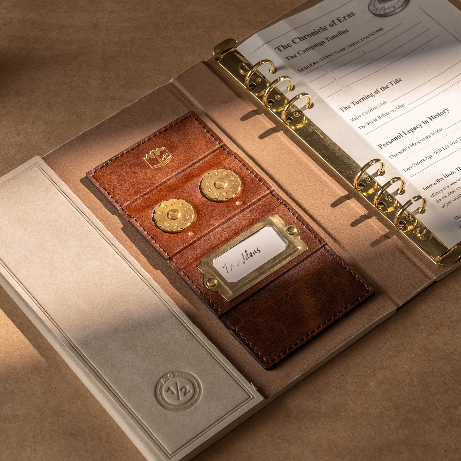 Compact stat tracker used with tabletop accessories