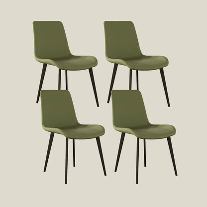 Green Modern PU Leather Gaming Table Chairs