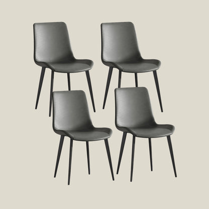 Modern PU Leather Gaming Table Chairs Grey