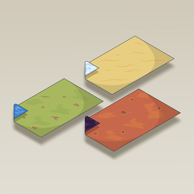 3x Double-sided Playmat EXTENSIONS (2'/60 cm)-BoxKing