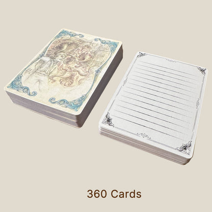 Original fantasy spell cards with writable backs