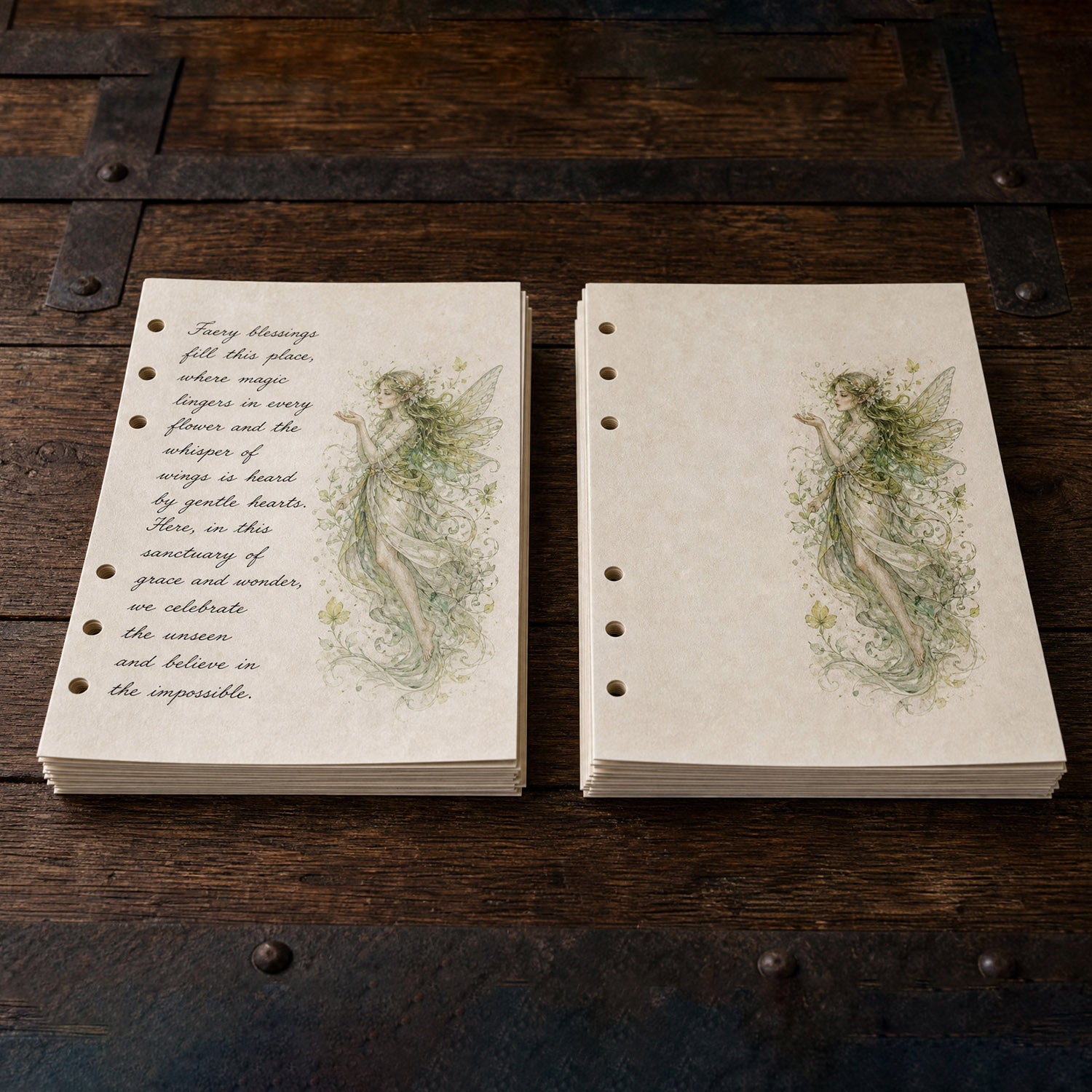 Parchment spellbook pages for tabletop RPGs