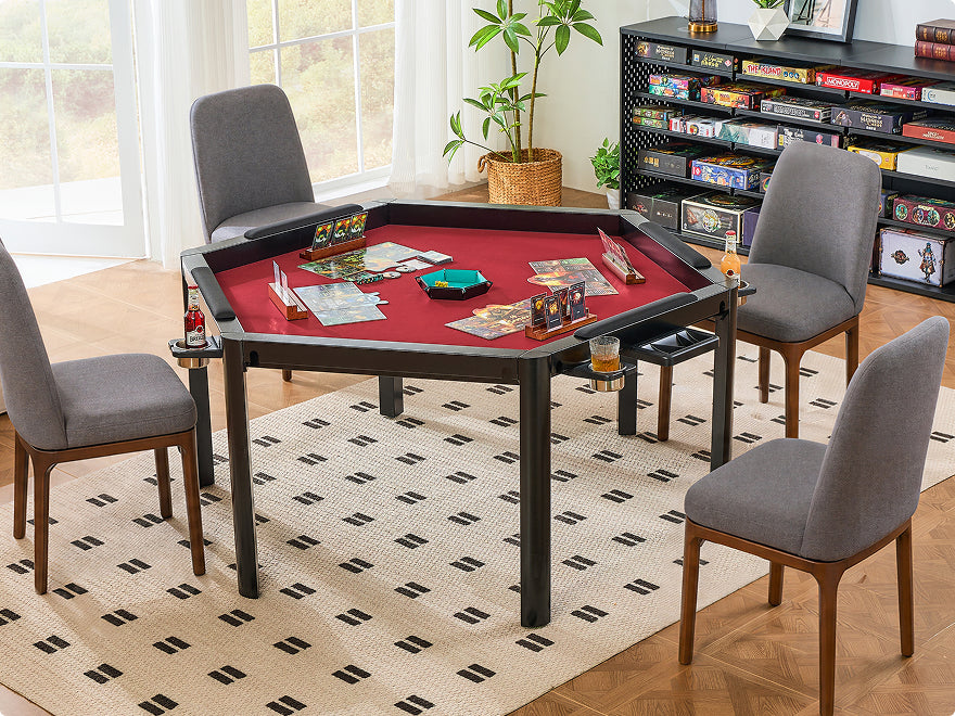 Premium board game table with red play surface