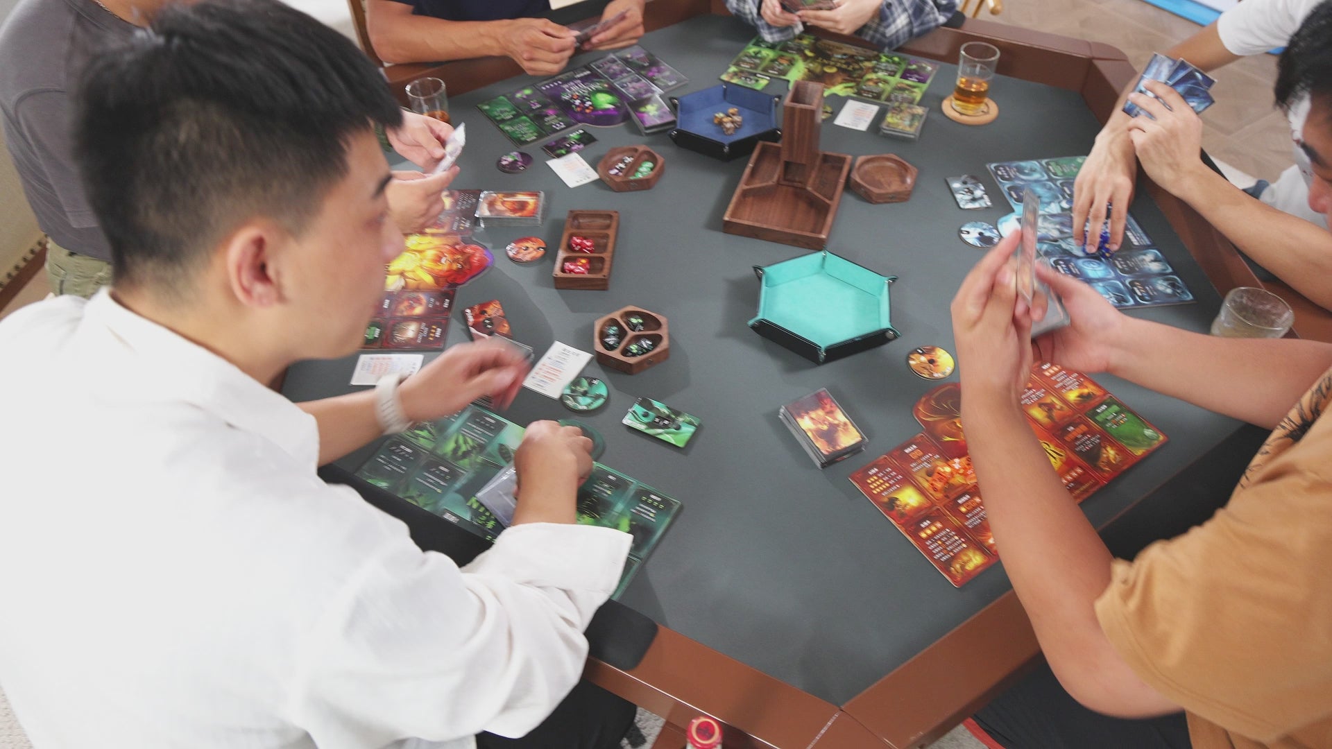 ironside-hex-game-table-hexagon-board-game-and-dining-table-with-removable-topper-and-rail-system