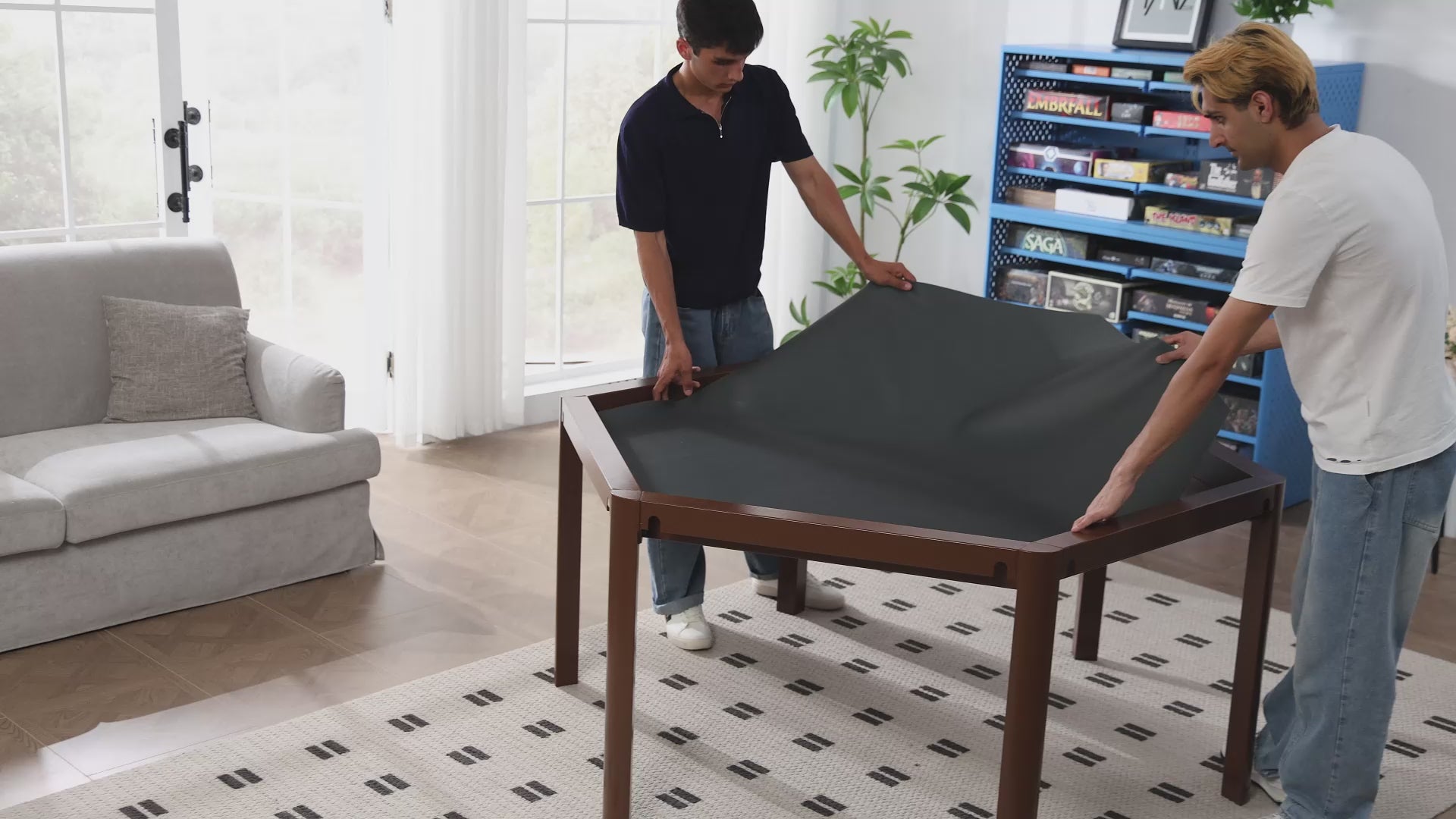 Hexagon Neoprene Playmat for Ironside HEX Game Table – lifestyle photo | BoxKing Gaming

