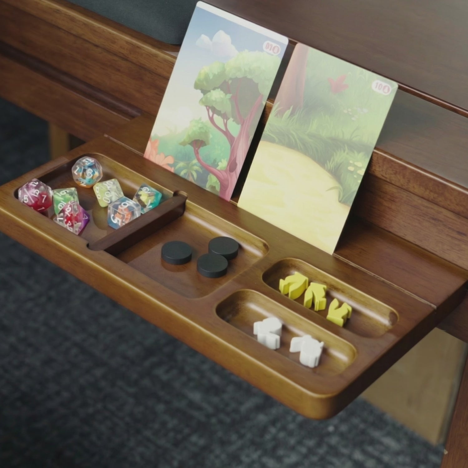 Wooden Tray for Board Games (2-Pack)