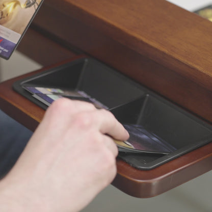 DECK AND DISCARD Holders for Wooden Table