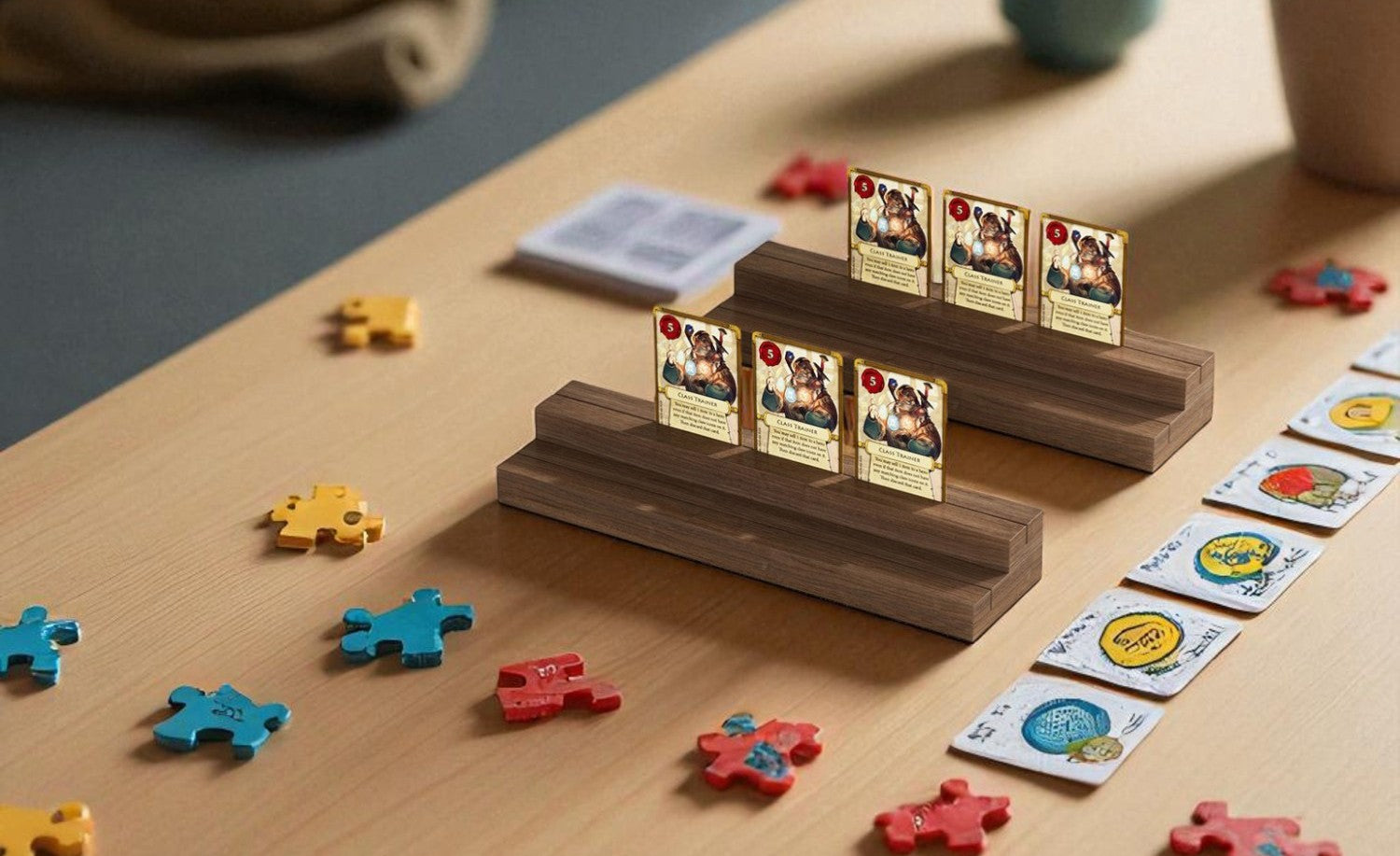 Rail Sitting Card Holders (2 Pack) in Chivalrous Cherry | BoxKing Gaming